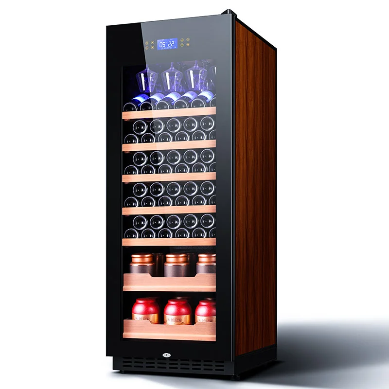 Электронный охладитель хьюмидор с компрессором 300 штук для сигар контролем