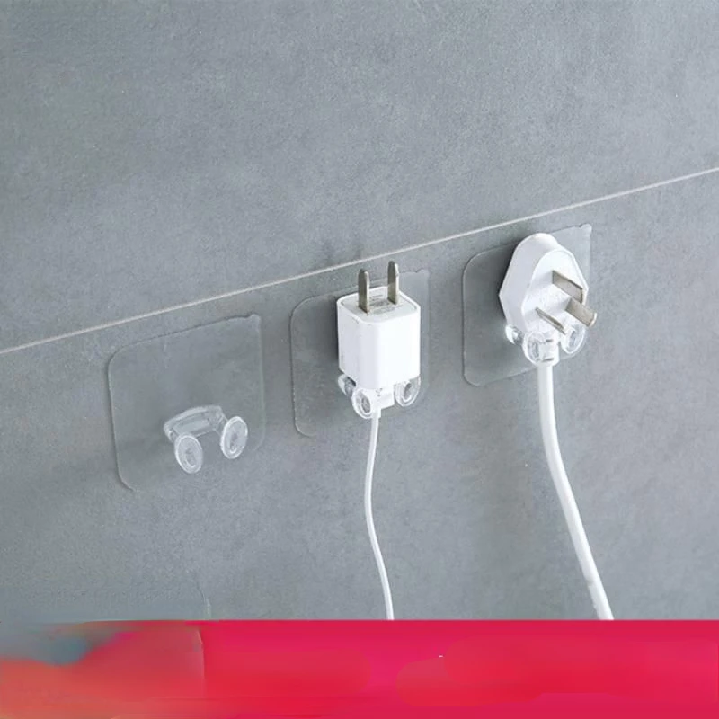 

Wall Storage Hook Punch-free Power Plug Socket Holder Kitchen Stealth Hook Wall Adhesive Hanger Bathroom Wholesale Hot