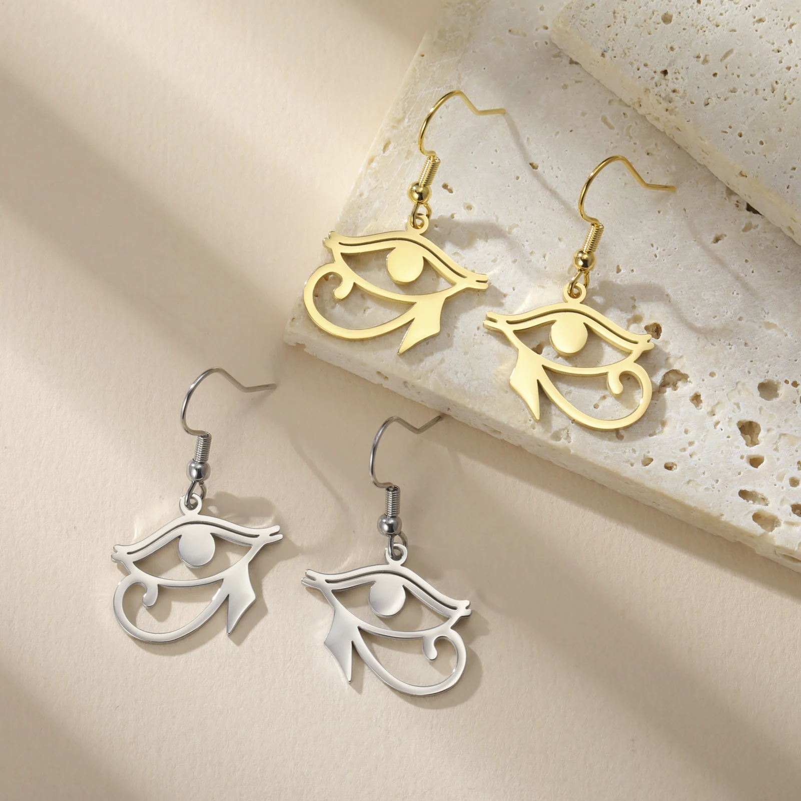 Древние египетские серьги-подвески Глаз Гора из нержавеющей стали висячие