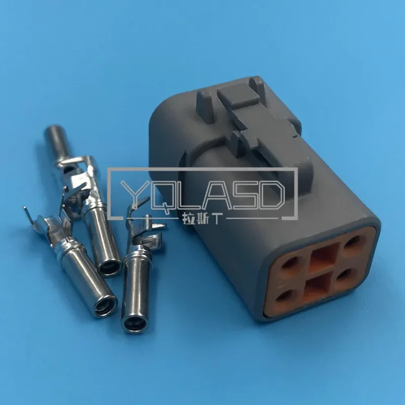 

1 комплект, 4-полосный DTP DTP06-4S DTP06-4P, автомобильная водонепроницаемая розетка, вилка переменного тока в сборе для автомобиля