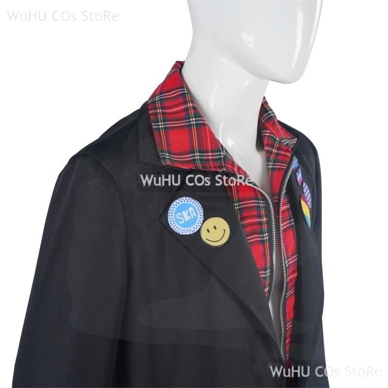 Charles Rowland Dead Boy Cosplay Detectives Costume Disguise for Mens Black Jacket Coat Outfits Halloween Carnival Party Clothes