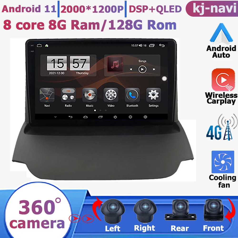 

9 Inch For Ford Ecosport 2013 - 2017 Bluetooth 8 Core Android 11 Car Radio Player Stereo Video GPS Navigation Multimedia Auto