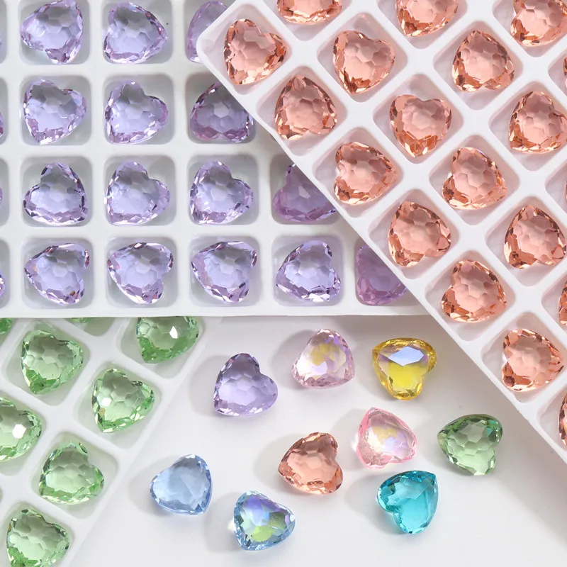 

50 шт., прозрачные стеклянные патчи для украшения ногтей, 8 мм