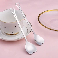 1 pcs coffee spoon heart shaped tea mixing stirring spoon heart shaped stainless steel heart shaped
