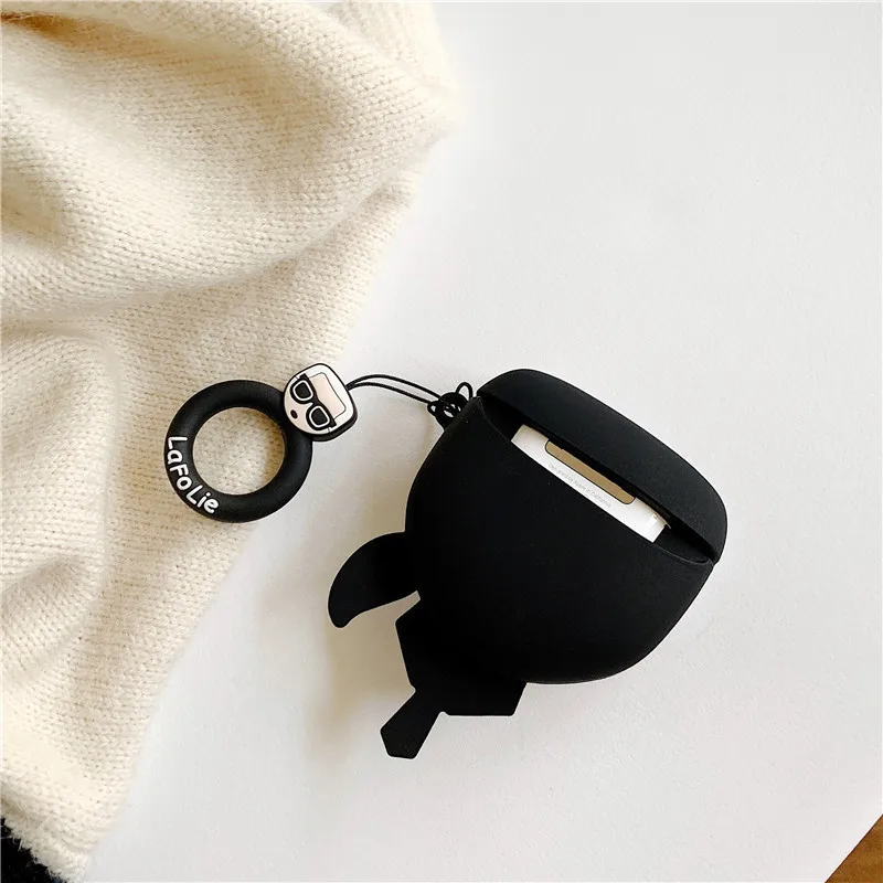 Защитный чехол для AirPods 2 силиконовый с кольцом-ремешком | Электроника