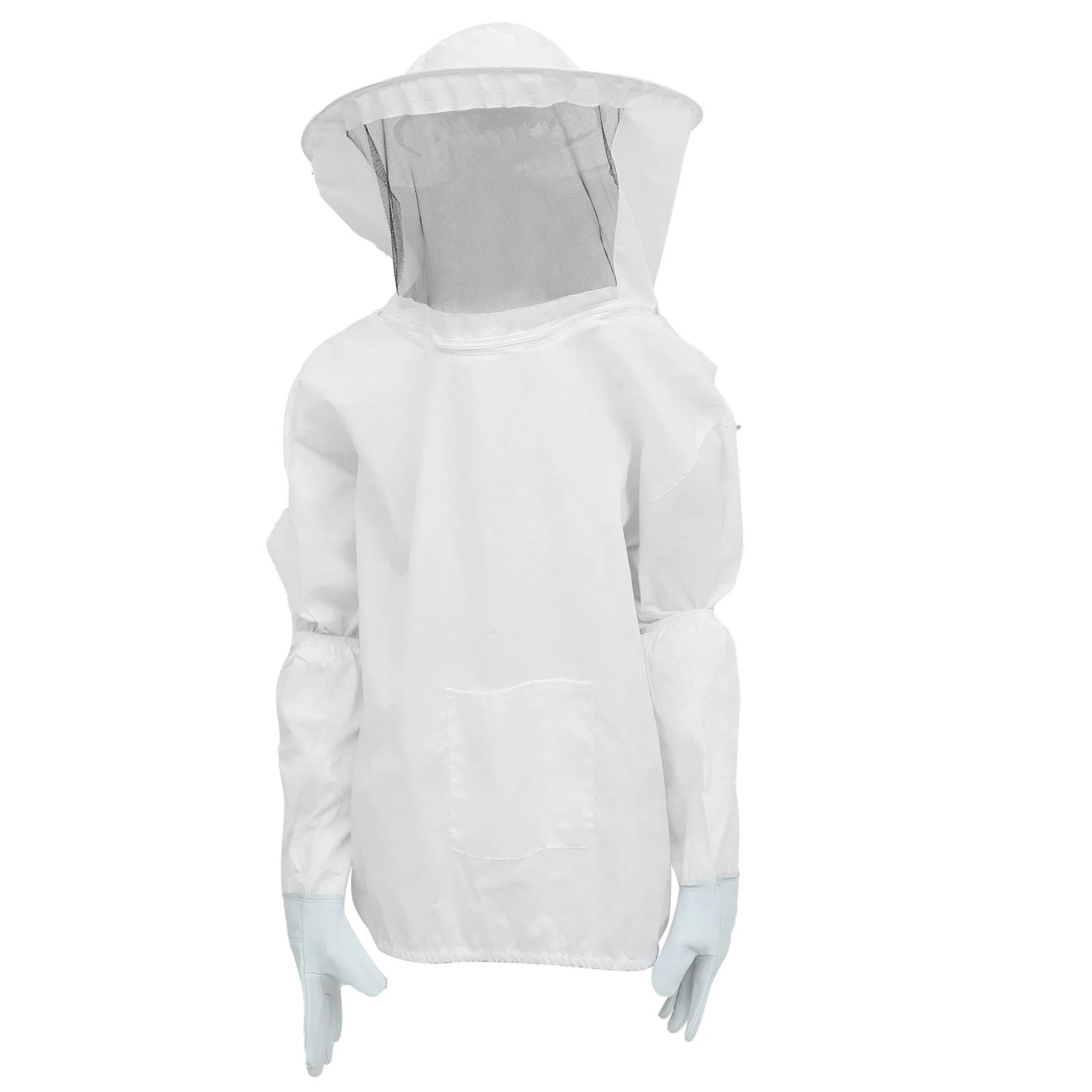 

1 Set of Beekeeping Outfit Gear Suit Safety Beekeeper Gloves Veil Hat Type Work Clothes