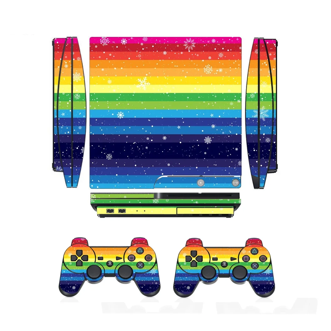 Виниловая наклейка для Sony PS3 Slim COOL COLOUR Rainbow 3452