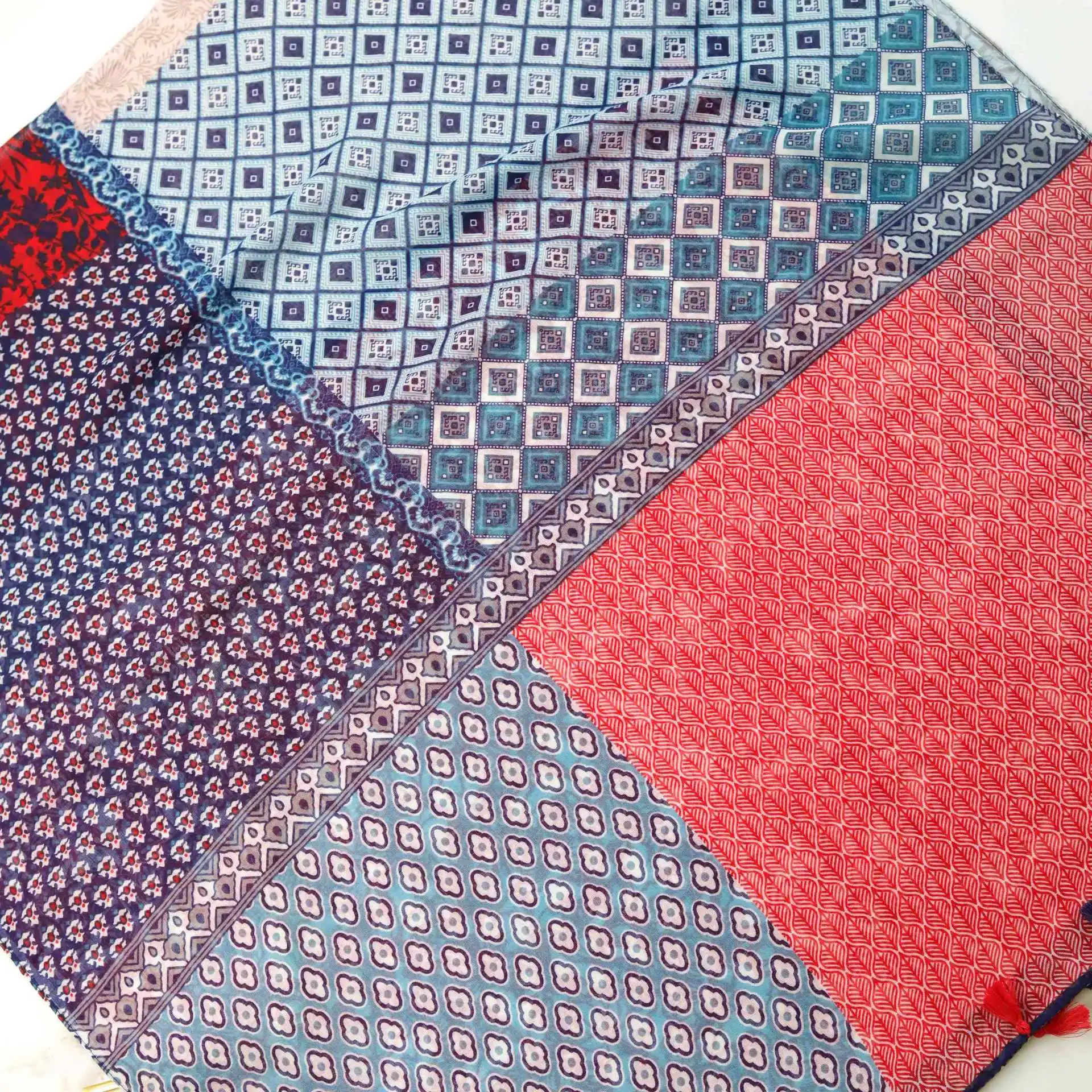 Новинка 2023 винтажный шарф с кисточками и цветочным узором шали мягкий длинный