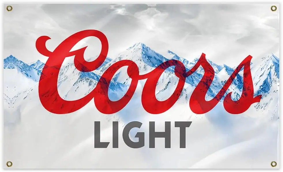 Фото Постер-декор Coors Light Beer: Рекламный баннер для бара, паба, вечеринки, зимних мероприятий, горнолыжного курорта. Украшение для охлаждения напитков. №1