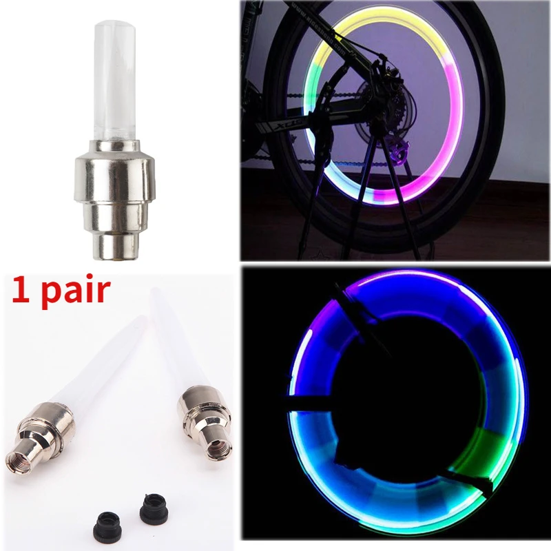 

1 Pair Motorcycle Valve Core Light Fluorescent Stick Type Warning Lights Wheel Tire Decorative Lamp Lighting Equipment