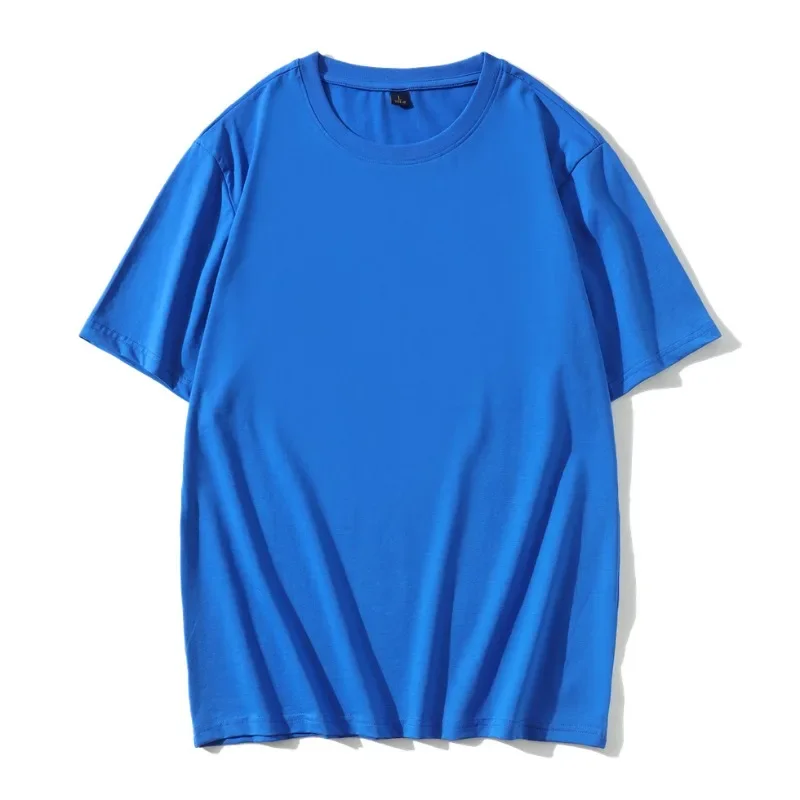 DIY индивидуальный логотип летние одинаковые хлопковые футболки с короткими