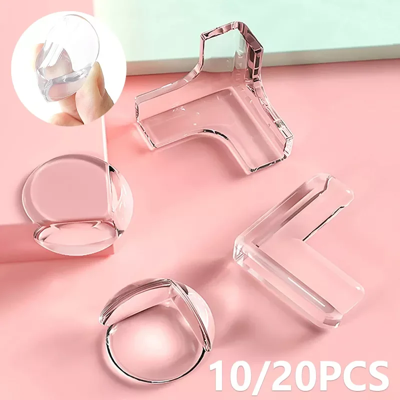 

10/20Pcs Anti Collision Silicone Protectors Self-Adhesive Furniture Sharp Table Corner Guards for Child Baby Edge Safety Bumpers