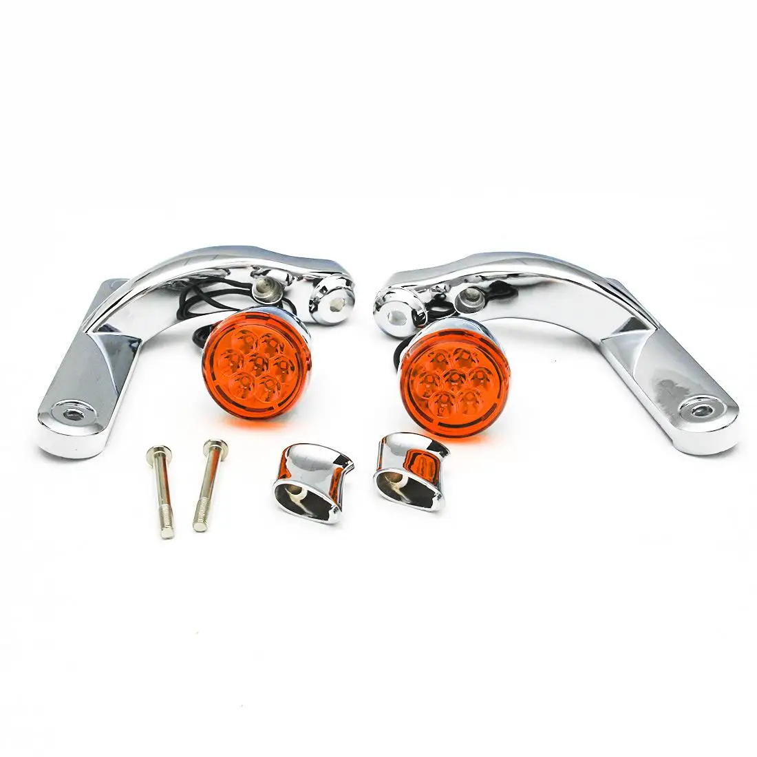 Motorcycle LED Auxiliary Spot Fog Lamp Passing Turn Signal Light with Bracket For Harley for Electra Glide/Road King/FLHXXX |