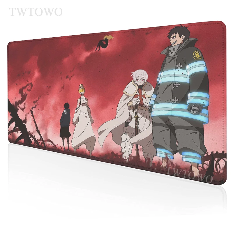 

Fire Force Mouse Pad Gamer Computer HD XXL Custom Desk Mats MousePads Anti-slip Gamer Office Natural Rubber Laptop Mice Pad