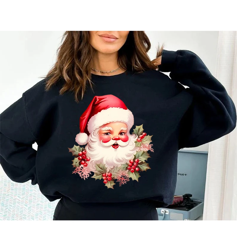 Рождественские нашивки с термопереносом Санта-Клауса одежда рисунком оленей