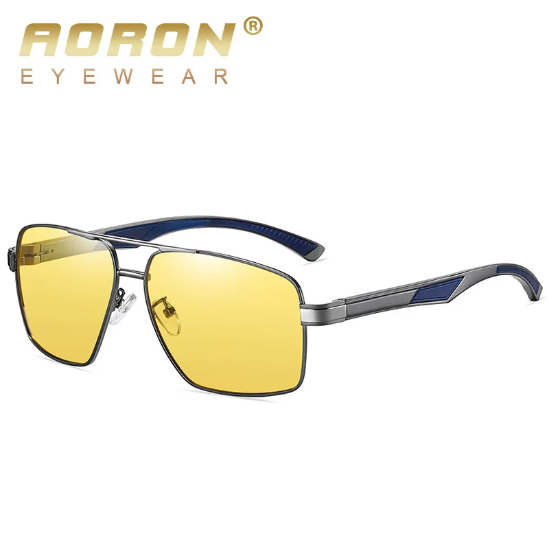 

Новинка 2022 Поляризованные Солнцезащитные очки Модные металлические солнцезащитные очки в большой оправе мужские очки с двойным лучом для вождения очки ночного видения a709