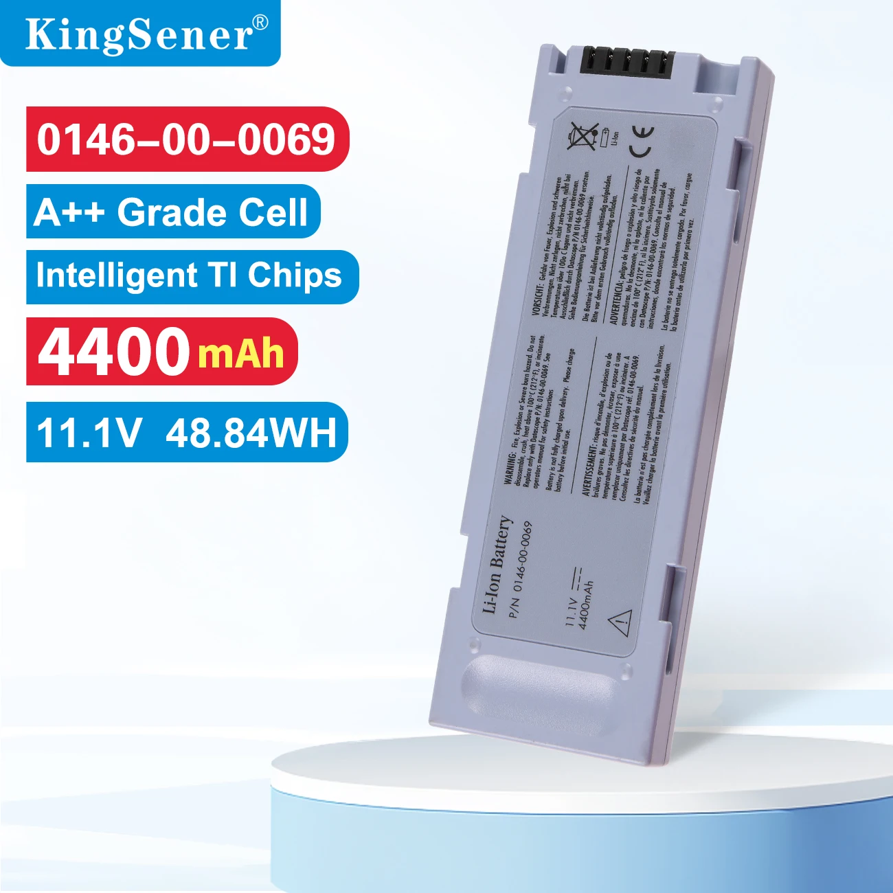 Фото Литий-ионный аккумулятор 0146-00-0069 0146-00-0099 для Mindray Accutorr V, Accutorr Plus, PM7000, PM8000, PM9000, DPM3, DPM4, DPM5, M05-010001-06 №1