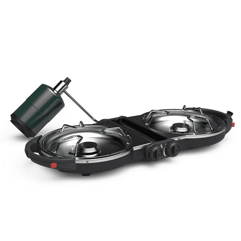 

N Go Propane Portable Camping 2 Burner Stove, Black