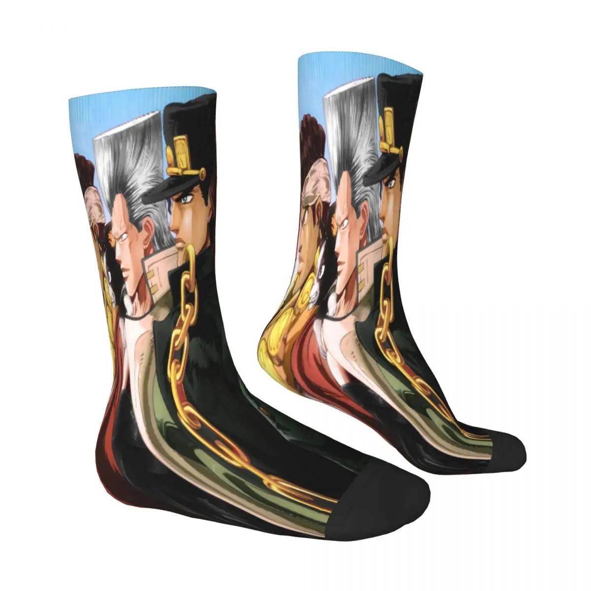 Jotaro Kujo Team JoJo's Bizarre Adventure Socks Male Mens Women Winter Stockings Harajuku