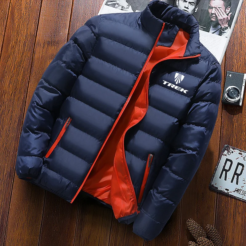 Slim Winter Men Thick Coats Waterproof Solid Color Stand Collar Male Windbreak Cotton Padded Down Jackets Casual Mens Outwear
