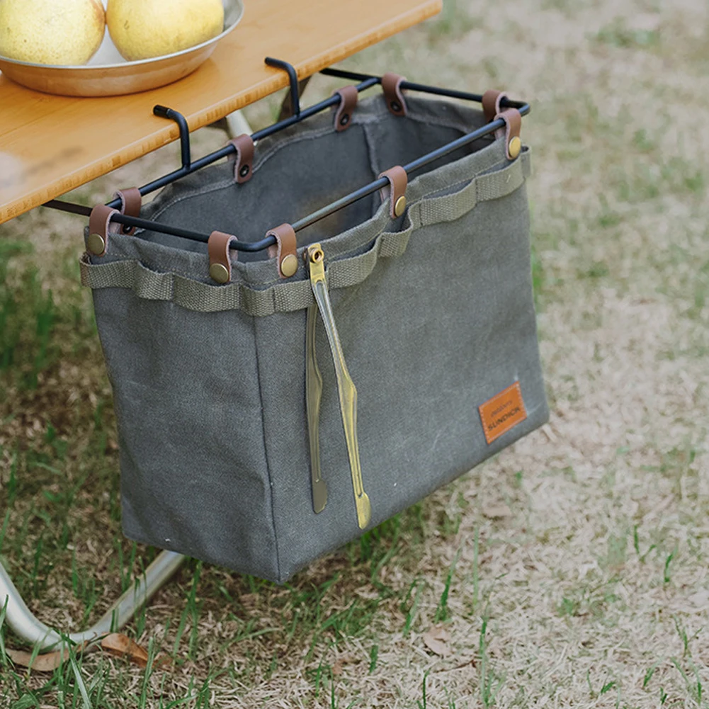 Outdoor Camping Desk Side Hangings Storage Bag Foldable Storage Bag Hiking Picnic Portable Storage Bags images - 6