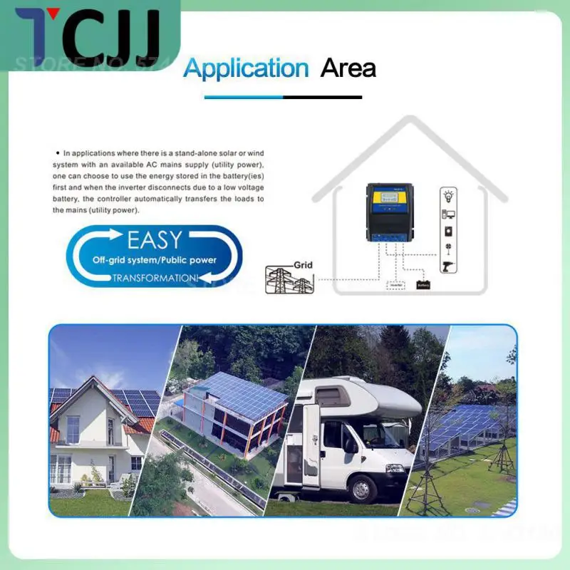 

On/off Grid Battery Real-time Voltage Auto Distinguish Solar Power Transfer Switch Ac 100-120v 11kw/5.5kw Lcd Display Big Power