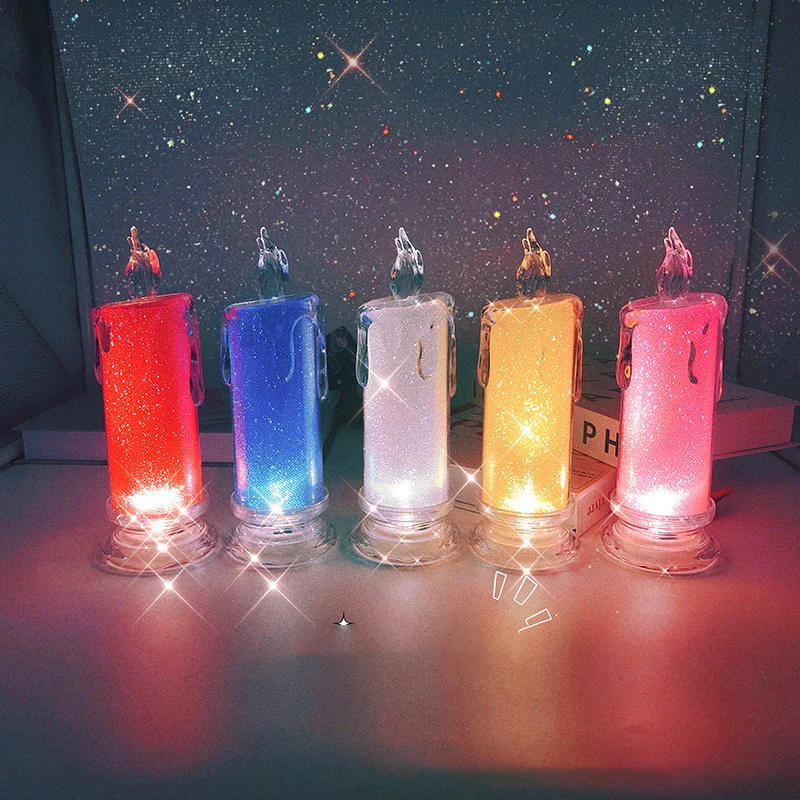 

Ins Flameless LED Candle Flickering 18CM Warm White Tea Light Candles Battery Operated Candle Lamp Decorations for Home Wedding