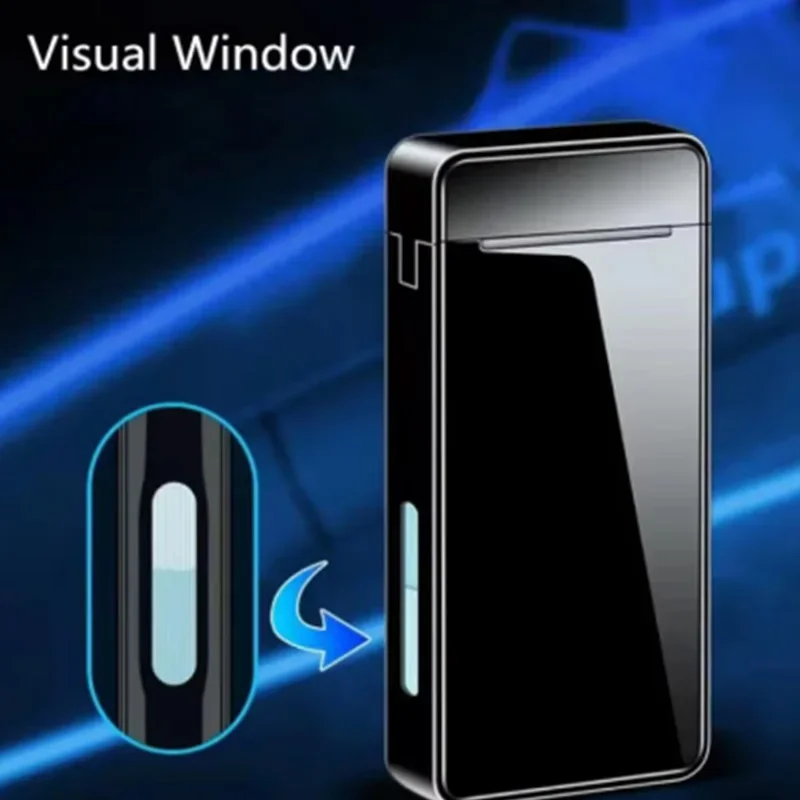 Ветрозащитная металлическая зажигалка USB 라타 타 Jet двойная плазменная дуга