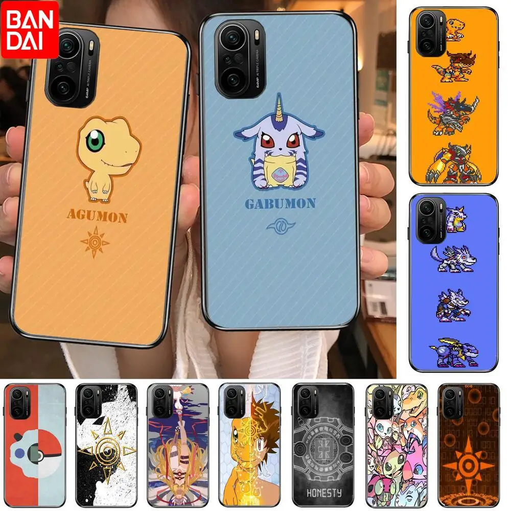 

Digimon Cartoon Cute Phone Case For xiaomi redmi POCO F1 F2 F3 X3 Pro M3 9C 10T Lite NFC Black Cover Silicone Back Prett mi 10 u