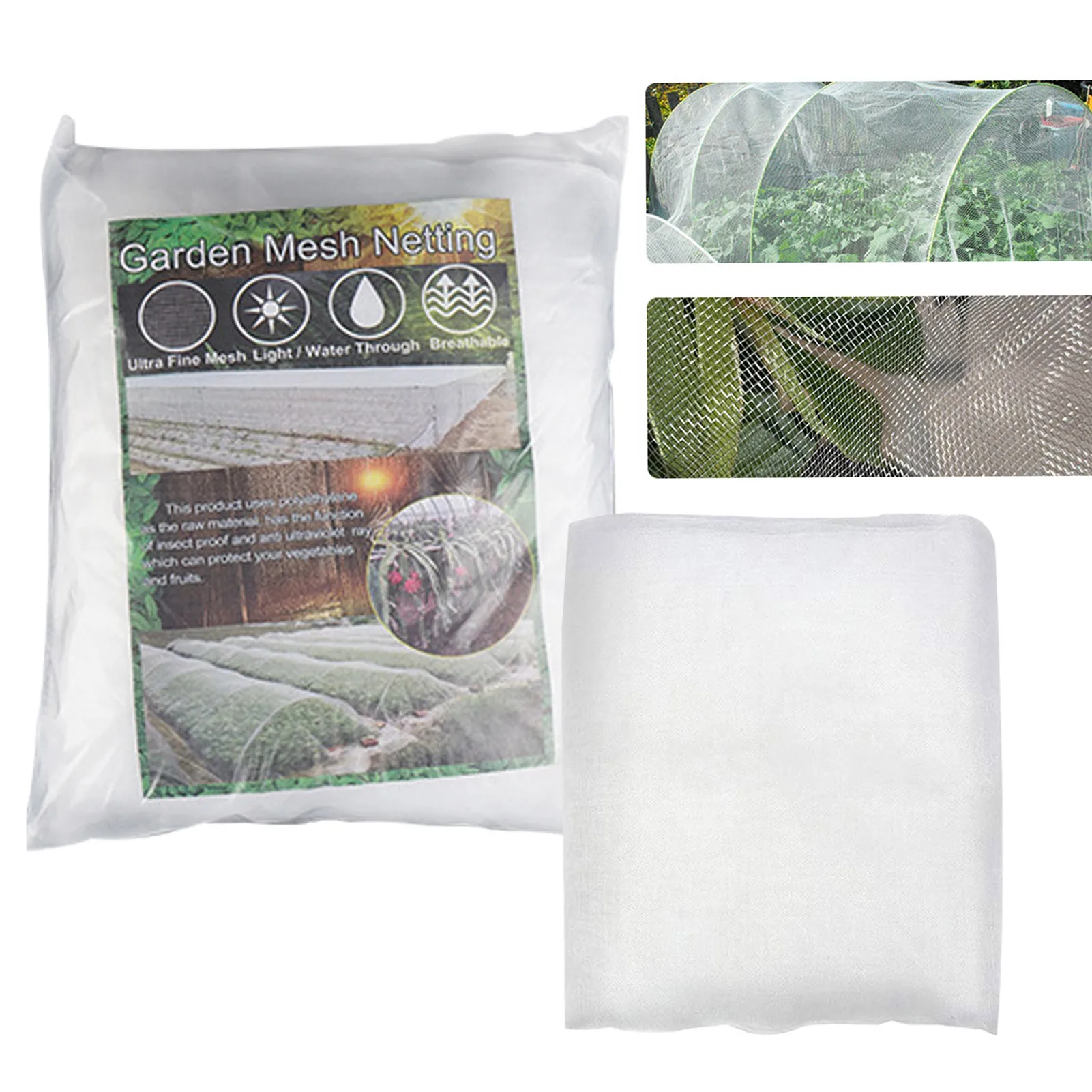 

Plant Vegetables Insect Protection Net Fruit Care Cover Greenhouse Garden Pest Control Anti-bird Mesh Net 3x3/3x6/3x9/3x15m