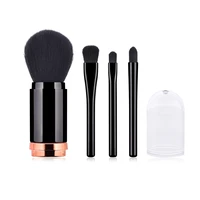 telescopic 4 in 1 travel portable makeup brushes set eyeshadow powder loose brush lip cosmetics for face makeup brush kit