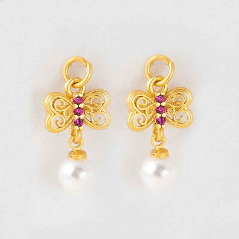 

10 шт., медные Подвески-бабочки, 10,5x20 мм