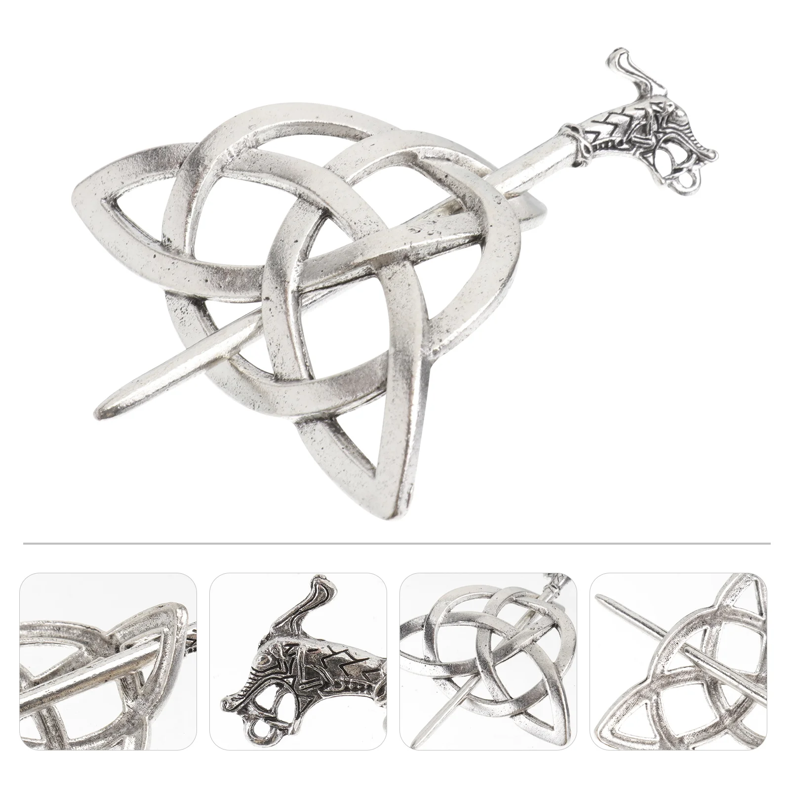 

Hair Viking Clip Stick Hairpin Vintage Celtic Sticks Clips Alloy Women Barrette Buns Chopsticks Retro Metal French Piece Pin