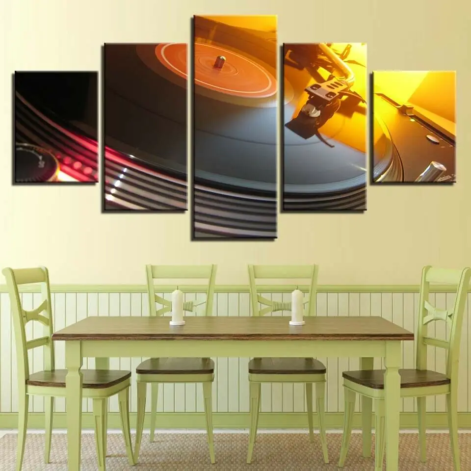 Музыкальная DJ консоль поворотный плеер холст принты картина настенное искусство