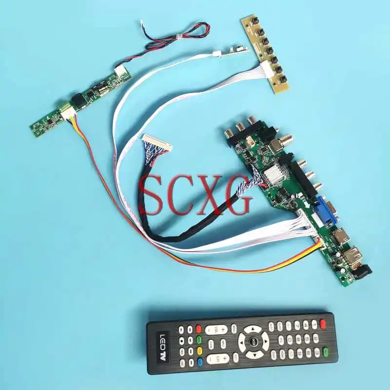 

DVB LCD Screen Controller Board Fit M170ETN01.1 M170EGE MT170EN01 17" 1280*1024 HDMI-Compatible VGA LVDS-30Pin DIY Kit USB AV RF