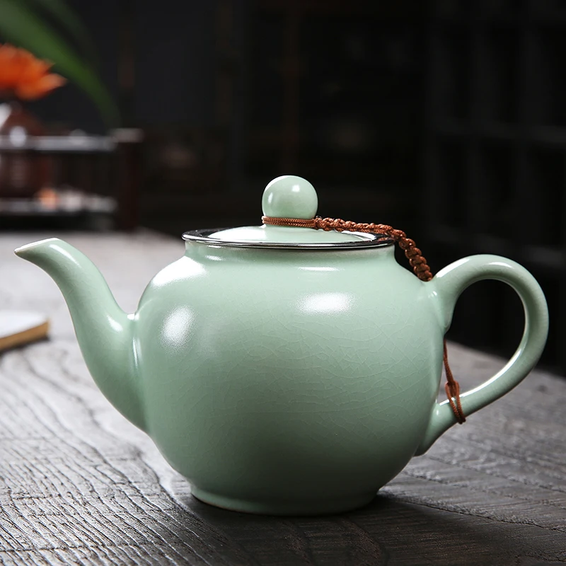 

Kitchen Chinese Style Porcelain Tea Pot Ceramic Kung Fu Clay Tableware Container Dzbanek Do Herbaty Tetera Tea Service