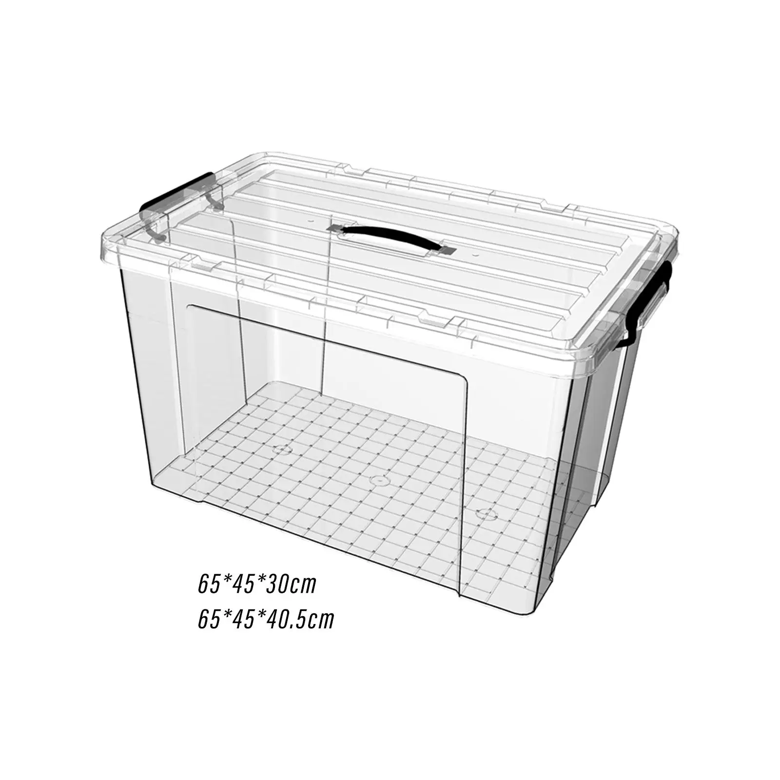 

Household Storage Bins Transparent Portable Multipurpose Container Toy Storage Organizer for Dorm Blanket Nursery Quilt Office