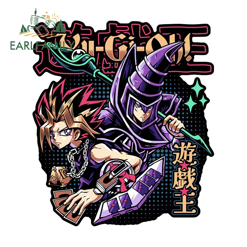 

EARLFAMILY 13 см x 11,5 см для аниме Yu-Gi-Oh, автомобильные наклейки для жилого дома, мотоцикла, искусственной доски, виниловые автомобильные аксессуары