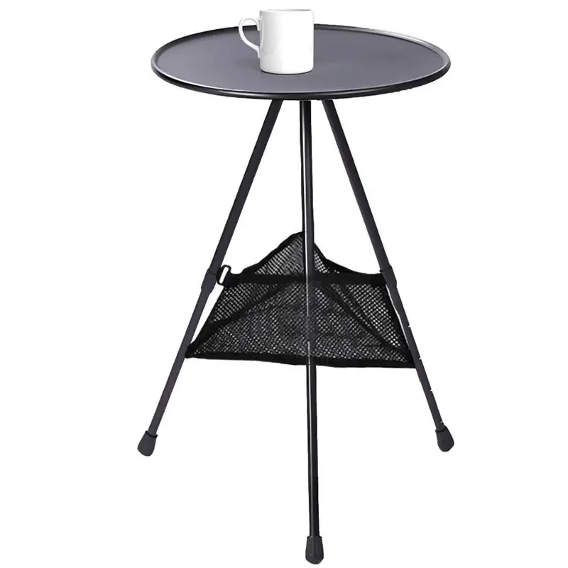 

Outdoor Folding Table Foldable Portable Camping Table Portable Liftable Table With Net Pocket Camping Self-Driving Travel