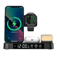 wireless charger 3 in 1 for iphone and iwatch 30w qi faster charging station with lampclock for iphone 13 pro12 proiwatch 7