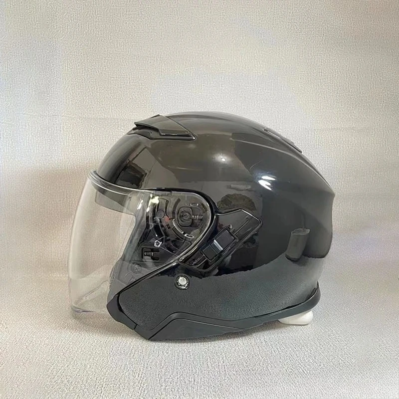 

Shoei J-Cruise II глянцевый черный реактивный шлем 3/4 шлем с открытым лицом для мужчин и женщин двойные линзы Jet ретро скутер мотоциклетные полушлемы