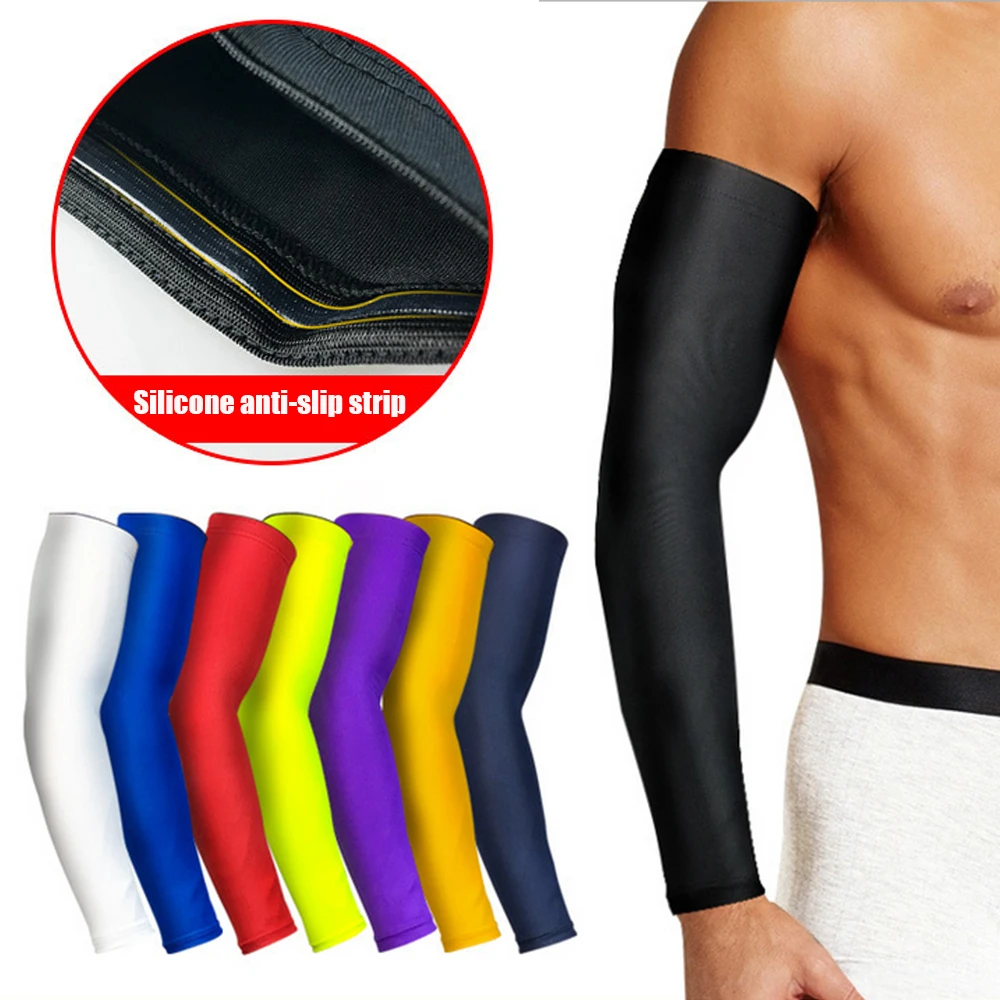 

Breathable Quick Dry UV Protection Running Arm Sleeves Basketball Elbow Pad Fitness Armguards Sports Cycling Arm Warmers