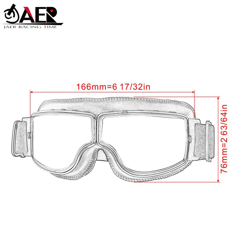 Мотоциклетные очки для скутера шлема пилота ретро внедорожные уличные