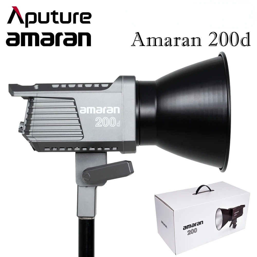 

Aputure Amaran 200D LED Video 130W CRI95+ TLCI96+ 39,500 lux@1m Bluetooth App Control 8 Lighting Effects DC/AC Power Supply
