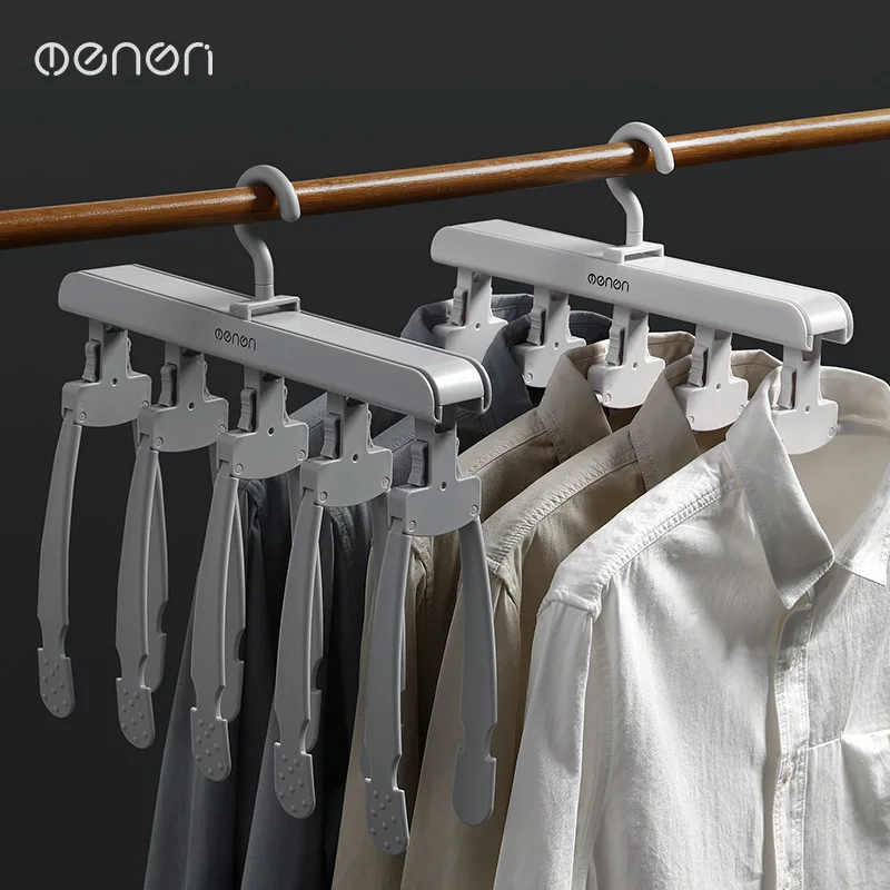 

Multifunctional Hanger Household Wardrobe Storage Fantastic Non-Marking Clothes Hook Dormitory Students Folding