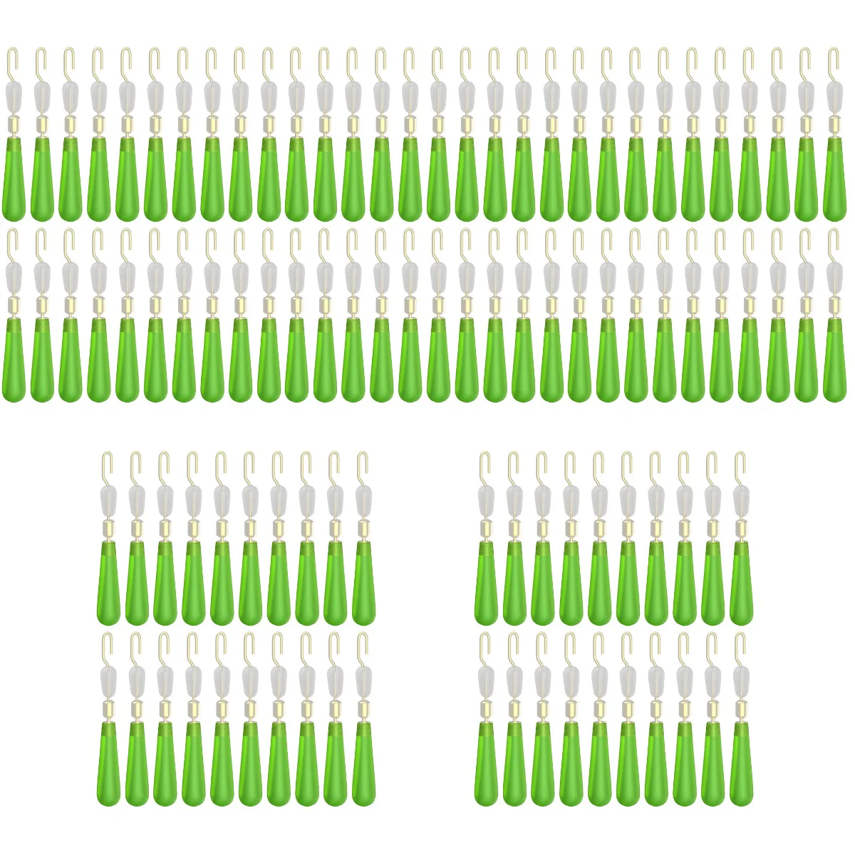 

125 pcs Practical Bobber Stops Silicone Bobber Stoppers for Line