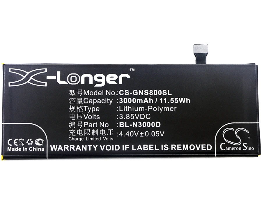 

Cameron Sino 3000mAh Battery BL-N3000D for BLU P0030UU, Pure XR