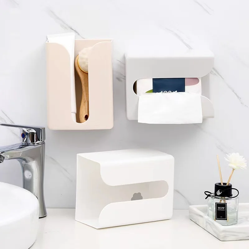 

Kitchen Bathroom Toilet Free Punching Wall Wall-mounted Paper Box Creative Simple Toilet Paper Box