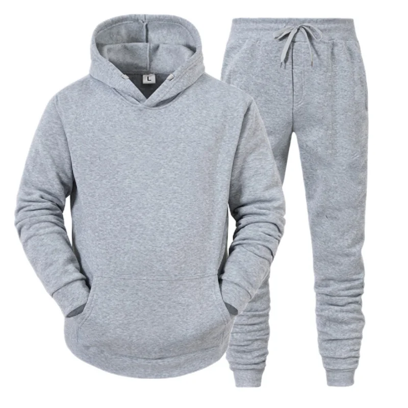 

Men's Hoodie Suit Men Sports Wear Tracksuits Autumn Winter Men Two Pieces Sets Oversized Hooded Streetwear Outfits