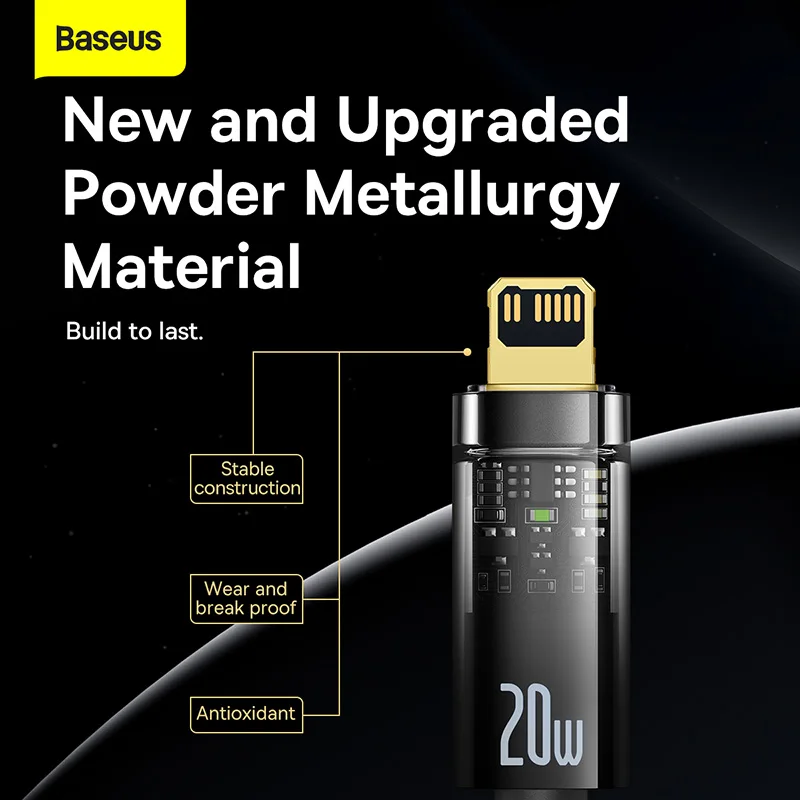 USB-кабель Baseus 20 Вт для iPhone 14 13 12 11 Pro Max Mini с автоматическим отключением шнур быстрой